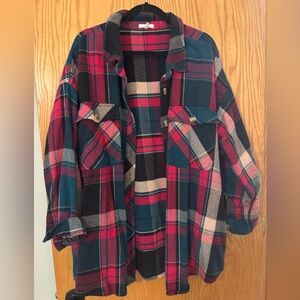 Maurice’s Plaid Flannel Shirt Jacket size 4x